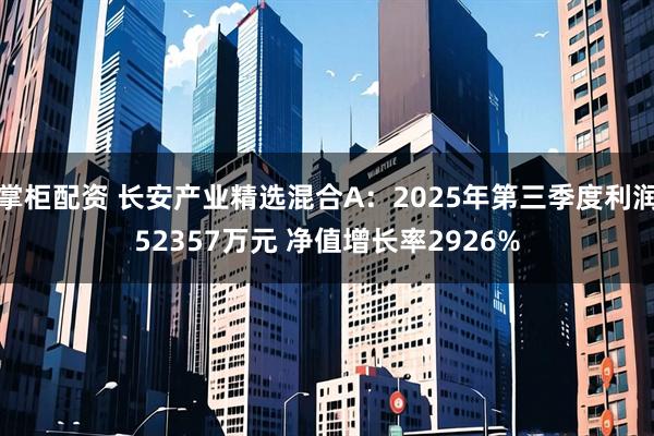 掌柜配资 长安产业精选混合A：2025年第三季度利润52357万元 净值增长率2926%